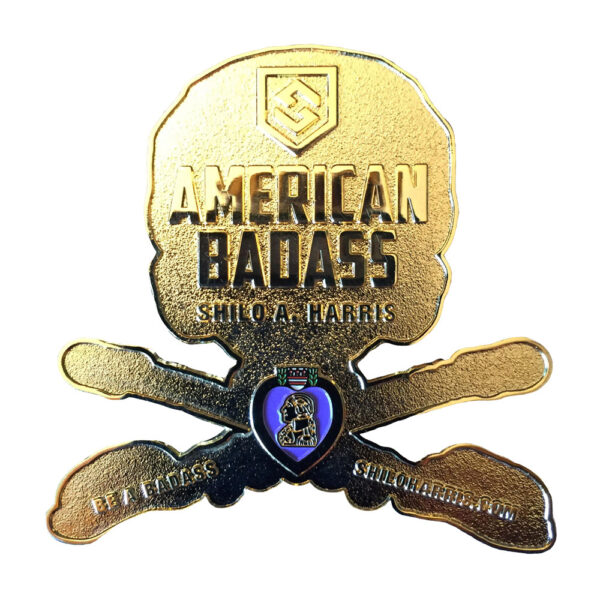 American Badass coin back